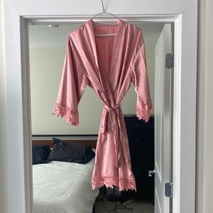Silky robe